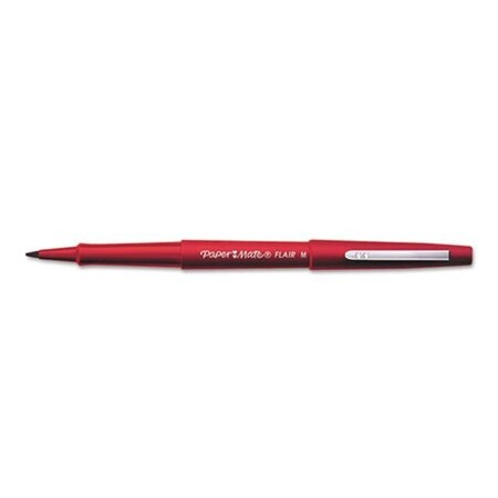 Paper Mate Papermate 1921091 Flair Felt Tip Marker Pen - Red Ink; Medium 1921091